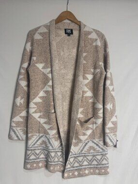 Frye Open Front Southwestern Cardigan Sweater Size M
